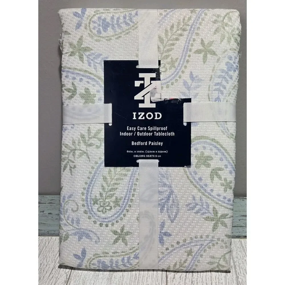 IZOD Bedford Paisley Tablecloth 60x102